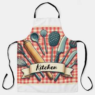 Una colección de Delantal de Utensilios de Cocina