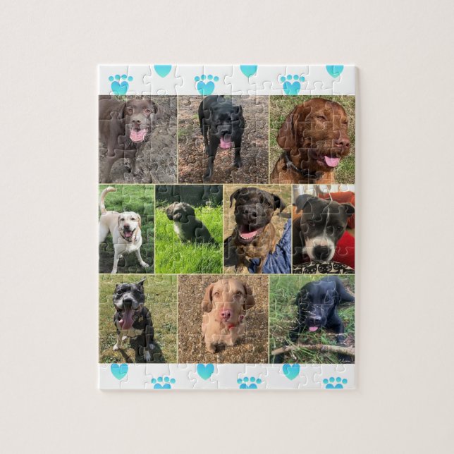 Una colección de rompecabezas de perros (Vertical)
