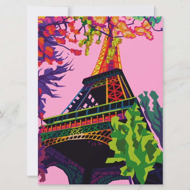 Una colorida celebración de la Torre Eiffel (Anverso)