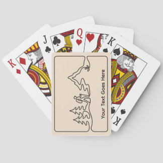Una con la naturaleza cartas de juego con texto pe