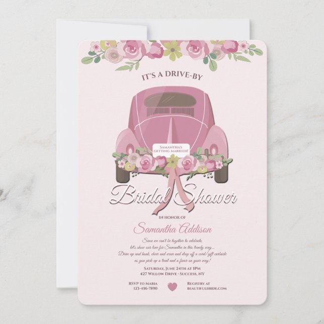 Una Conducción Por Invitación A La Ducha Bridal (Anverso)