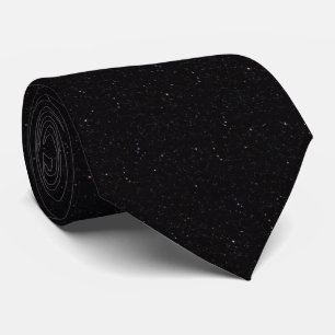 Una Corbata Negra Con Estrellas