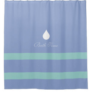 una cortina de ducha para un cuarto de baño azul