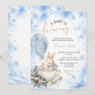 Una Cria Está Brewando Invitación De Ducha De Bebé