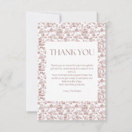 Una Darling Arrining Tarjeta De Gracias