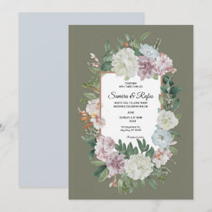 Una delicada invitación tradicional a la boda