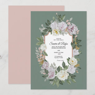 Una delicada invitación tradicional a la boda