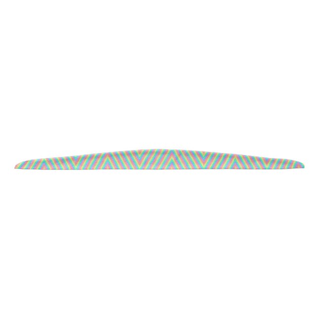 Una diadema colorida con un patrón geométrico (Anverso)
