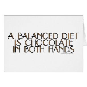 Una dieta equilibrada es chocolate en ambas manos