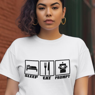 Una divertida IA que provoca camisetas Comida de
