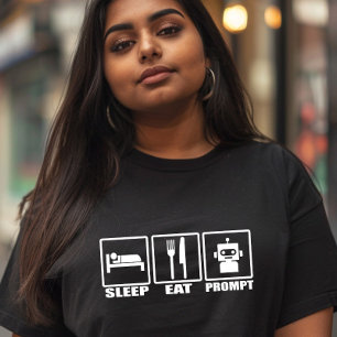 Una divertida IA que provoca camisetas Comida de
