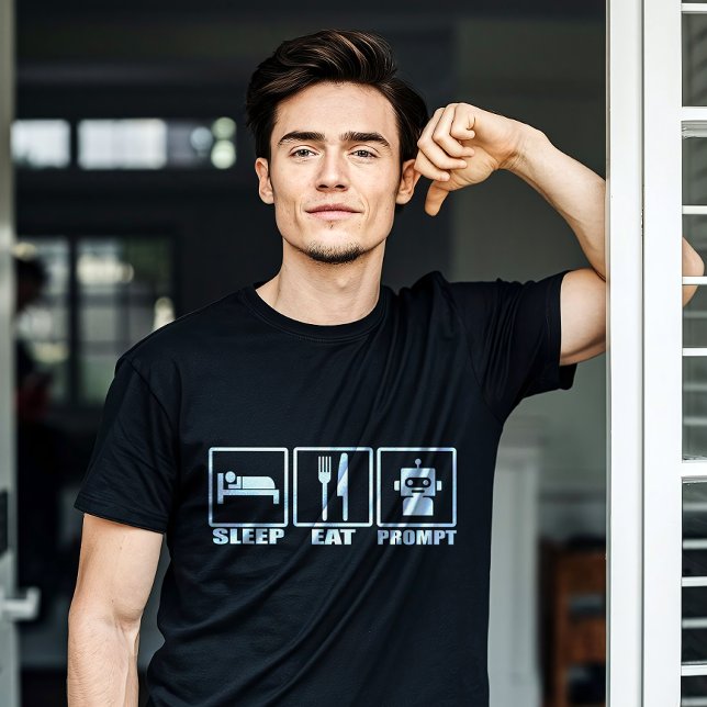 Una divertida IA que provoca camisetas | Comida de (Whether you're training models or just vibing in dev mode, this black tee is perfect for IT geeks.)