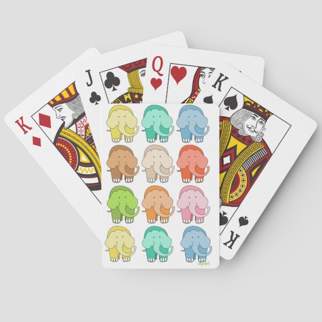 Una docena de elefantes jugando cartas (Reverso)