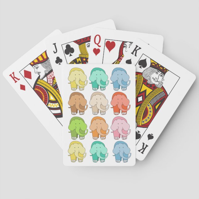 Una Docena de Elefantes Jugando Cartas (Reverso)