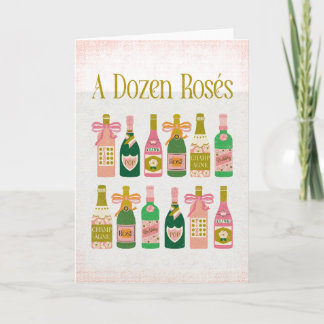 Una docena de Rosés Rosa Botellas De Champán Vino 