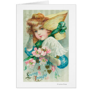 Una doncella cariñosa del pensamiento con el capo