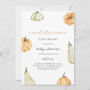Una dulce calabaza cayó en la invitación de Baby S