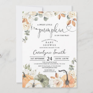 Una dulce calabaza cayó en la invitación de Baby S