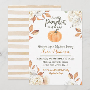 Una dulce Calabaza está en camino invitación para