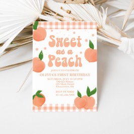 Una dulce invitación de cumpleaños de melocotón
