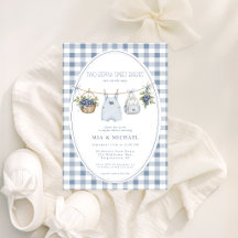 Una dulce invitación para baby shower de gemelos A