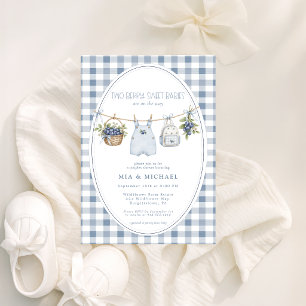 Una dulce invitación para baby shower de gemelos A