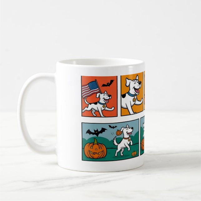 Una dulce y divertida taza de Halloween con fantas (Izquierda)