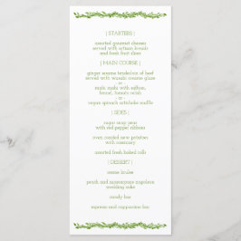 Una elegancia Woodsy | Menú de recepción de vino B