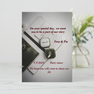 "Una elegante invitación de boda "