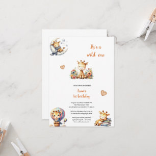 UNA ELEGANTE INVITACIÓN DE CUMPLEAÑOS DE GIRAFFE