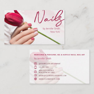 Una elegante tarjeta de visita en Nail Salon
