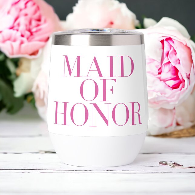 Una empleada de honor rosa moderno personalizada (Subido por el creador)