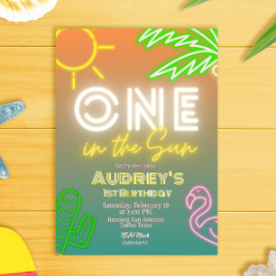 Una en el Sol - Invitación al 1er Cumpleaños