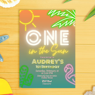 Una en el Sol - Invitación al 1er Cumpleaños del N