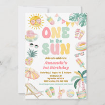 Una En La Invitación De La Fiesta De La Piscina De