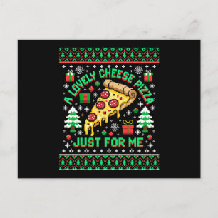 Una encantosa pizza de queso solo para mí Navidad
