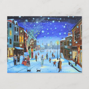 Una escena callejera invernal de Cuento de Navidad