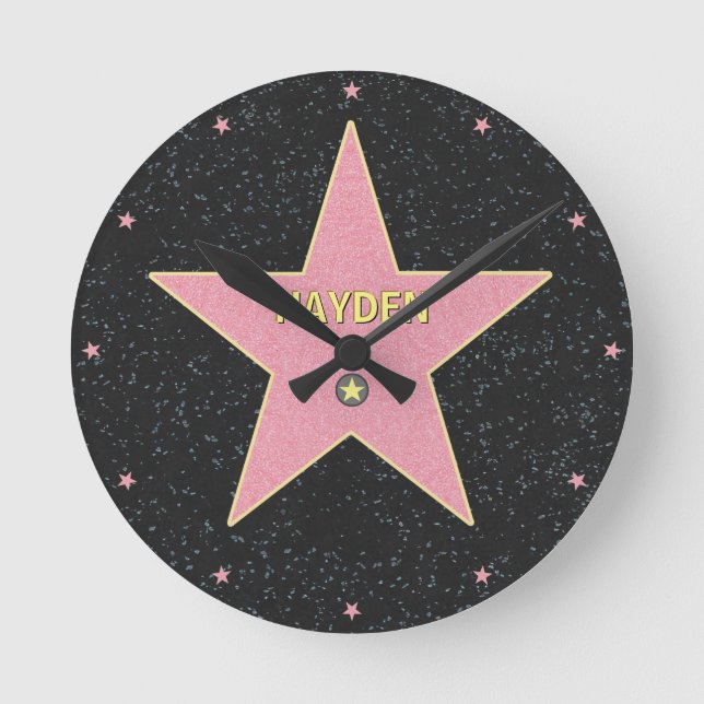 ¡Una estrella con tu nombre! Reloj de pared (Anverso)