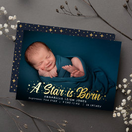 Una estrella nace tarjeta de Invitación de foto de