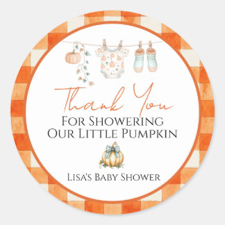 Una Etiqueta de Favor de Baby Shower de Otoño de C
