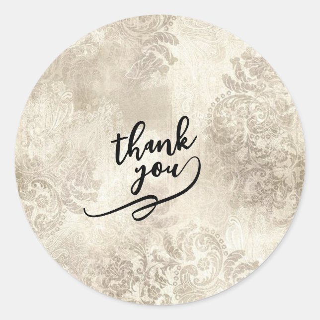 Una etiqueta de "GRACIAS". (Anverso)