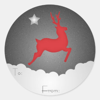 Una etiqueta de regalo de noche estrellada