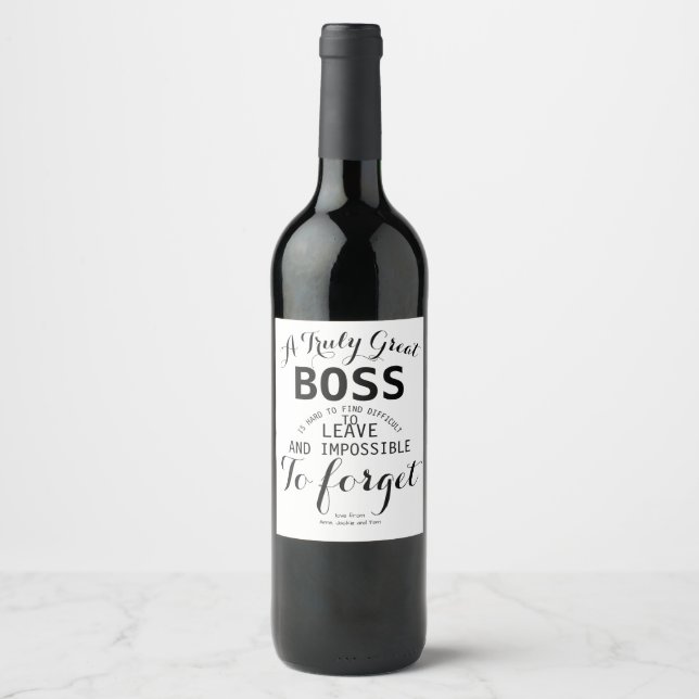 Una etiqueta de vino de un auténtico gran jefe (Anverso)