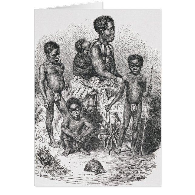 Una familia del Zulú de la historia de la (Frente)