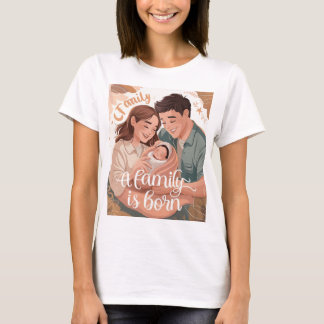 Una familia nace camiseta para padres nuevos