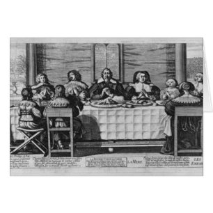 Una familia protestante que bendice la comida