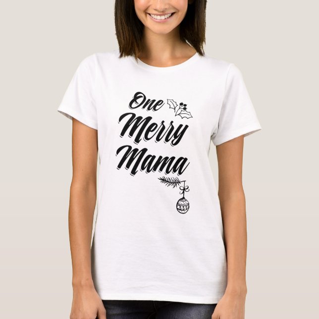 Una feliz camiseta de mamá Shirt Christmas Mom (Anverso)