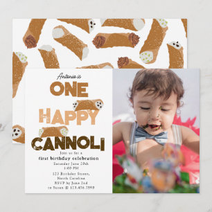 Una Feliz Invitación de Cannoli para 1er Cumpleaño