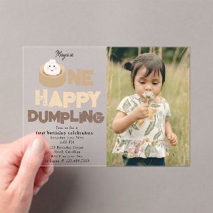 Una Feliz Invitación de Dumpling para el Primer Cu