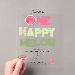 Una Feliz Invitación de Melón de Cumpleaños de Ver